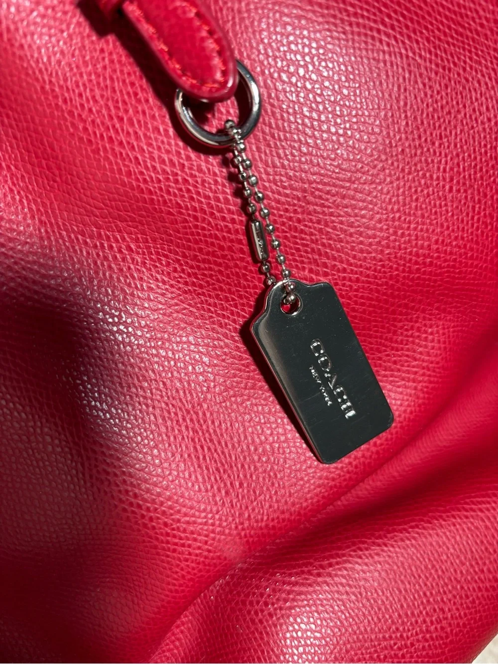 Coach Scarlet Crossgrain Leather Turnlock Tote